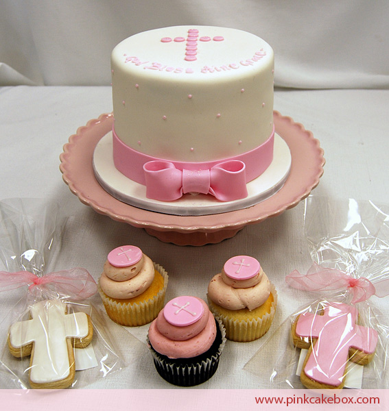 tarta para chica bautizo