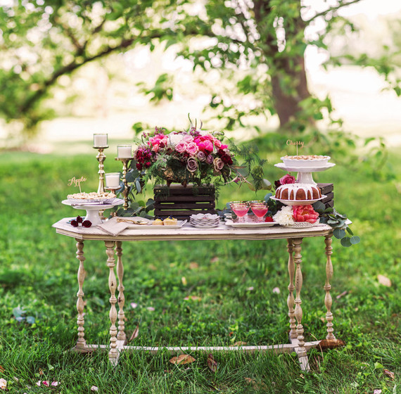 inspiración mesas jardín romanticas