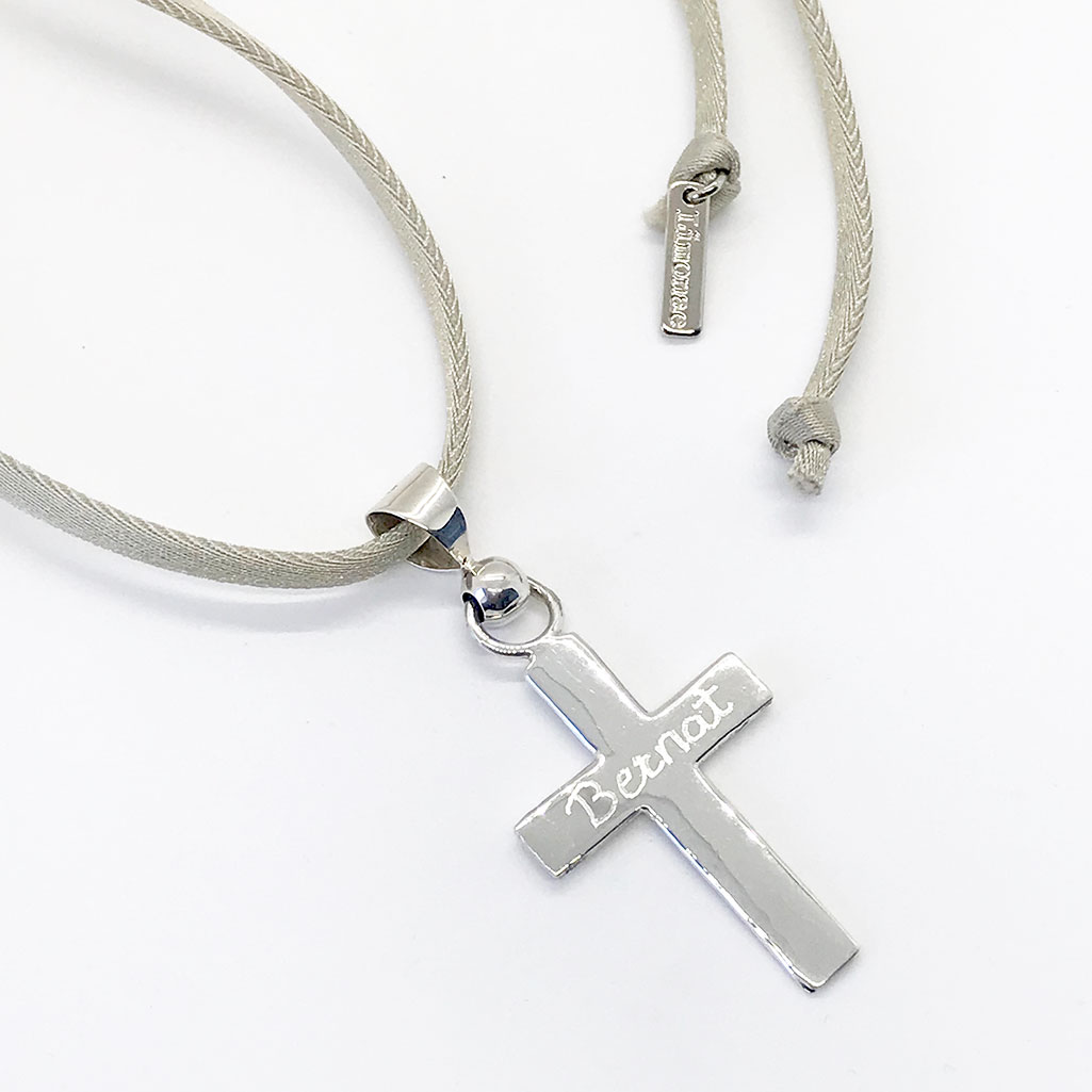 regalos comunion cruz grande de plata